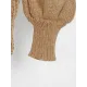 Original Long Sleeves Loose Hollow Solid Color V-Neck Sweater Tops Original Long Sleeves Loose Hollow Solid Color V-Neck Sweater Tops