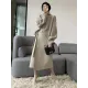Casual Loose Long Sleeves Solid Color High-Neck Sweater Tops Casual Loose Long Sleeves Solid Color High-Neck Sweater Tops