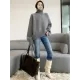 Casual Loose Long Sleeves Solid Color High-Neck Sweater Tops Casual Loose Long Sleeves Solid Color High-Neck Sweater Tops