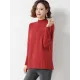 Loose Split-Side Solid Color Half Turtleneck Sweater Tops Loose Split-Side Solid Color Half Turtleneck Sweater Tops