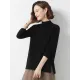 Loose Split-Side Solid Color Half Turtleneck Sweater Tops Loose Split-Side Solid Color Half Turtleneck Sweater Tops