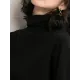 Simple Loose Long Sleeves Solid Color High-Neck Sweater Tops