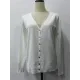 Simple Long Sleeves Buttoned Solid Color Sweater Cardigan Tops Simple Long Sleeves Buttoned Solid Color Sweater Cardigan Tops