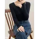 Urban Skinny Long Sleeves Elasticity Solid Color V-Neck Sweater Tops Pullovers Urban Skinny Long Sleeves Elasticity Solid Color V-Neck Sweater Tops Pullovers