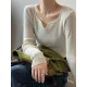 Urban Skinny Long Sleeves Elasticity Solid Color V-Neck Sweater Tops Pullovers Urban Skinny Long Sleeves Elasticity Solid Color V-Neck Sweater Tops Pullovers