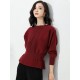 Casual Long Sleeves Solid Color Boat Neck Tunic Sweater Tops Casual Long Sleeves Solid Color Boat Neck Tunic Sweater Tops