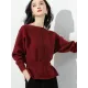 Casual Long Sleeves Solid Color Boat Neck Tunic Sweater Tops Casual Long Sleeves Solid Color Boat Neck Tunic Sweater Tops