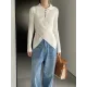 Asymmetric Buttoned Hollow Long Sleeves Skinny Lapel Sweater Pullovers Knitwear Asymmetric Buttoned Hollow Long Sleeves Skinny Lapel Sweater Pullovers Knitwear