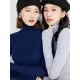 Simple Skinny Long Sleeves Solid Color High-Neck Sweater Tops Pullovers Simple Skinny Long Sleeves Solid Color High-Neck Sweater Tops Pullovers