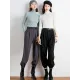 Simple Skinny Long Sleeves Solid Color High-Neck Sweater Tops Pullovers Simple Skinny Long Sleeves Solid Color High-Neck Sweater Tops Pullovers
