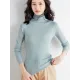 Simple Skinny Long Sleeves Solid Color High-Neck Sweater Tops Pullovers Simple Skinny Long Sleeves Solid Color High-Neck Sweater Tops Pullovers