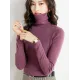 Simple Skinny Long Sleeves Solid Color High-Neck Sweater Tops Pullovers Simple Skinny Long Sleeves Solid Color High-Neck Sweater Tops Pullovers