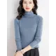 Simple Skinny Long Sleeves Solid Color High-Neck Sweater Tops Pullovers Simple Skinny Long Sleeves Solid Color High-Neck Sweater Tops Pullovers