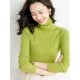 Simple Skinny Long Sleeves Solid Color High-Neck Sweater Tops Pullovers Simple Skinny Long Sleeves Solid Color High-Neck Sweater Tops Pullovers