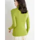 Simple Skinny Long Sleeves Solid Color High-Neck Sweater Tops Pullovers Simple Skinny Long Sleeves Solid Color High-Neck Sweater Tops Pullovers