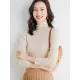 Simple Skinny Long Sleeves Solid Color High-Neck Sweater Tops Pullovers Simple Skinny Long Sleeves Solid Color High-Neck Sweater Tops Pullovers
