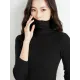 Simple Skinny Long Sleeves Solid Color High-Neck Sweater Tops Pullovers Simple Skinny Long Sleeves Solid Color High-Neck Sweater Tops Pullovers