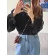 Pleated Solid Color Flared Sleeves Loose Round-Neck T-Shirts Pleated Solid Color Flared Sleeves Loose Round-Neck T-Shirts