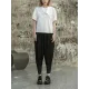 Solid Color Loose Short Sleeves T-Shirts Tops