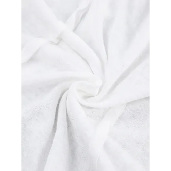 Pleated Solid Color Long Sleeves Skinny Round-Neck T-Shirts Pleated Solid Color Long Sleeves Skinny Round-Neck T-Shirts
