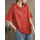 Hooded Solid Color Short Sleeves Hooded T-Shirts Tops Hooded Solid Color Short Sleeves Hooded T-Shirts Tops