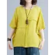 Solid Color Split-Joint Batwing Sleeves Loose Round-neck T-Shirts Tops
