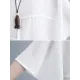 Solid Color Split-Joint Batwing Sleeves Loose Round-neck T-Shirts Tops