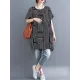 Striped Loose Short Sleeves Round-Neck T-Shirts Striped Loose Short Sleeves Round-Neck T-Shirts