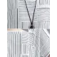 Striped Loose Short Sleeves Round-Neck T-Shirts Striped Loose Short Sleeves Round-Neck T-Shirts