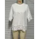Hollow Solid Color Split-Joint Half Sleeves Loose Round-Neck T-Shirts Hollow Solid Color Split-Joint Half Sleeves Loose Round-Neck T-Shirts