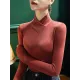 Solid Color Long Sleeves Skinny V-neck T-Shirts Tops Solid Color Long Sleeves Skinny V-neck T-Shirts Tops