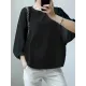 Split-Joint Half Sleeves Loose Round-Neck T-Shirts Split-Joint Half Sleeves Loose Round-Neck T-Shirts