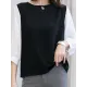 Split-Joint Half Sleeves Loose Round-Neck T-Shirts Split-Joint Half Sleeves Loose Round-Neck T-Shirts