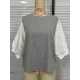 Split-Joint Half Sleeves Loose Round-Neck T-Shirts Split-Joint Half Sleeves Loose Round-Neck T-Shirts