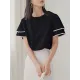 Falbala Tiered Short Sleeves Round-Neck T-Shirts Tops Falbala Tiered Short Sleeves Round-Neck T-Shirts Tops