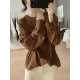 Solid Color Long Sleeves Loose Round-neck T-Shirts Tops Solid Color Long Sleeves Loose Round-neck T-Shirts Tops