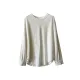 Solid Color Long Sleeves Loose Round-neck T-Shirts Tops Solid Color Long Sleeves Loose Round-neck T-Shirts Tops
