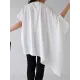 Solid Color Batwing Sleeves Half Sleeves Round-Neck T-Shirts Tops Solid Color Batwing Sleeves Half Sleeves Round-Neck T-Shirts Tops