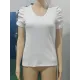 Solid Color Puff Sleeves Short Sleeves V-Neck T-Shirts Solid Color Puff Sleeves Short Sleeves V-Neck T-Shirts