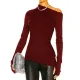 Stylish Solid Color One-Shoulder Long Sleeves T-Shirt Top Stylish Solid Color One-Shoulder Long Sleeves T-Shirt Top