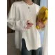 Cropped Loose Split-Side Solid Color Round-Neck T-Shirts Tops Cropped Loose Split-Side Solid Color Round-Neck T-Shirts Tops