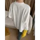 Cropped Loose Split-Side Solid Color Round-Neck T-Shirts Tops Cropped Loose Split-Side Solid Color Round-Neck T-Shirts Tops