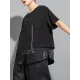 Printing Split-Joint False Two Loose Round-neck T-Shirts Tops Printing Split-Joint False Two Loose Round-neck T-Shirts Tops