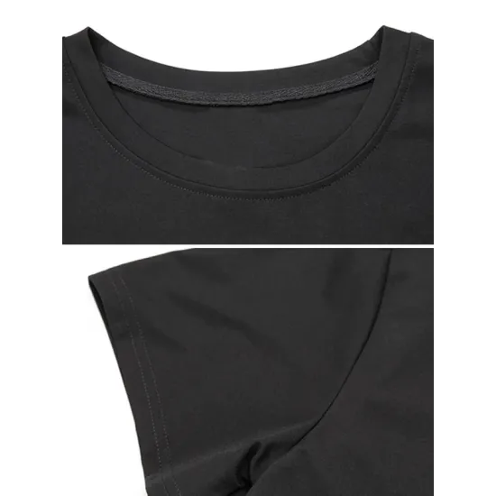 Printing Split-Joint False Two Loose Round-neck T-Shirts Tops Printing Split-Joint False Two Loose Round-neck T-Shirts Tops