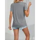 Applique Loose Short Sleeves V-Neck T-Shirts Tops Applique Loose Short Sleeves V-Neck T-Shirts Tops