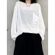 High-Low Sleeves See-Through Solid Color Round-Neck T-Shirts Tops High-Low Sleeves See-Through Solid Color Round-Neck T-Shirts Tops