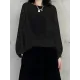 High-Low Sleeves See-Through Solid Color Round-Neck T-Shirts Tops High-Low Sleeves See-Through Solid Color Round-Neck T-Shirts Tops