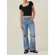 Solid Color Short Sleeves Skinny Square-neck T-Shirts Tops Solid Color Short Sleeves Skinny Square-neck T-Shirts Tops