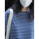 Striped Long Sleeves Round-neck T-Shirts Tops