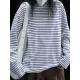 Striped Long Sleeves Round-neck T-Shirts Tops